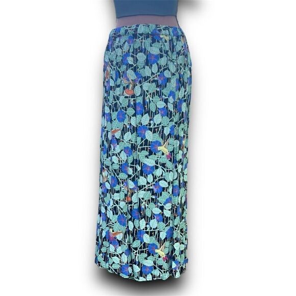 FLAX by Jeanne Engelhart Vintage Hummingbird Print Maxi Skirt, Women’s Small - Picture 1 of 12